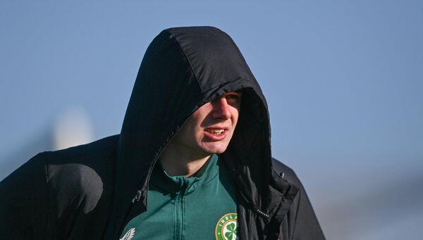 STAR MAN: Evan Ferguson during a Republic of Ireland training session at the FAI National Training Centre.